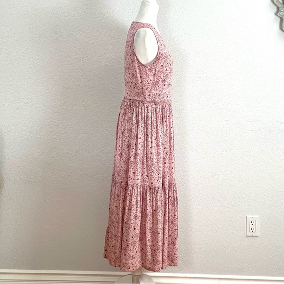 Treasure & Bond Tiered Floral Midi Dress Size XS - Picture 4 of 8